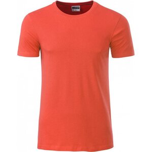 James & Nicholson Základní tričko Basic T James and Nicholson 100% organická bavlna Barva: korálová, Velikost: L JN8008