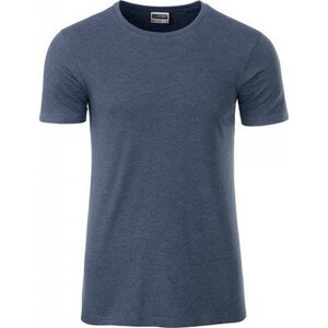 James & Nicholson Základní tričko Basic T James and Nicholson 100% organická bavlna Barva: modrý denim světlá, Velikost: L JN8008