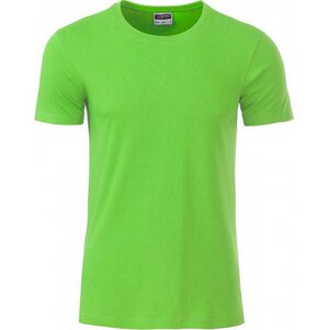 James & Nicholson Základní tričko Basic T James and Nicholson 100% organická bavlna Barva: Limetková zelená, Velikost: L JN8008