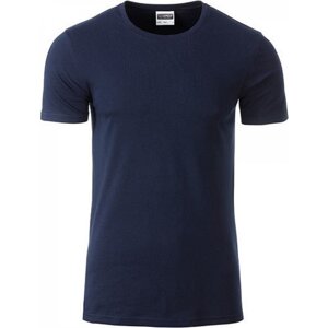 James & Nicholson Základní tričko Basic T James and Nicholson 100% organická bavlna Barva: modrá námořní, Velikost: L JN8008