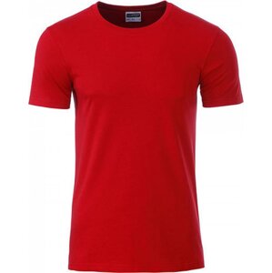 James & Nicholson Základní tričko Basic T James and Nicholson 100% organická bavlna Barva: Červená, Velikost: L JN8008