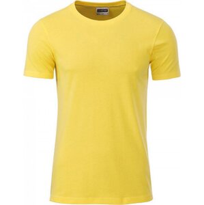 James & Nicholson Základní tričko Basic T James and Nicholson 100% organická bavlna Barva: Žlutá, Velikost: 3XL JN8008
