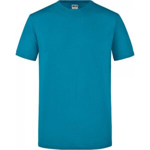 James & Nicholson Kvalitně zpracované slim-fit tričko James and Nicholson Barva: modrá azurová, Velikost: L JN911