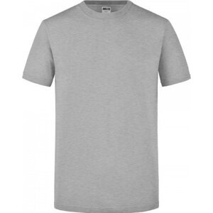 James & Nicholson Kvalitně zpracované slim-fit tričko James and Nicholson Barva: šedá  melír, Velikost: L JN911