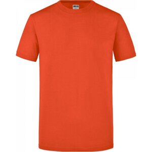James & Nicholson Pánské slim-fit tričko do véčka 160g/m Barva: oranžová tmavá, Velikost: M JN912