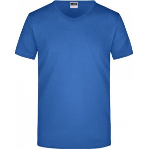 James & Nicholson Pánské slim-fit tričko do véčka 160g/m Barva: modrá královská, Velikost: L JN912
