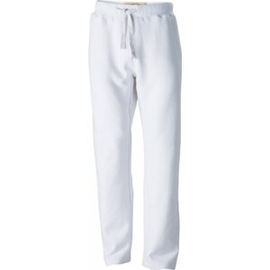 James & Nicholson Módní tepláky s otevřenými nohavicemi v měkké úpravě Barva: Bílá, Velikost: M JN945