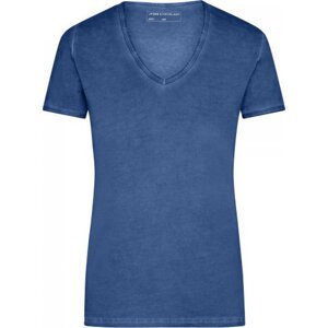 James & Nicholson Dámské bavlněné tričko Gipsy - James and Nicholson Barva: modrý denim, Velikost: M JN975