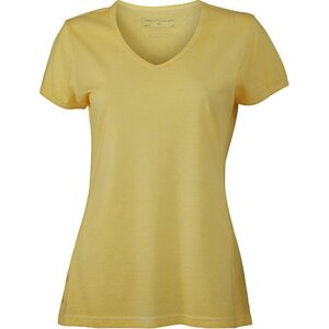 James & Nicholson Dámské bavlněné tričko Gipsy - James and Nicholson Barva: žlutá světlá, Velikost: S JN975