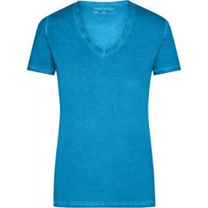 James & Nicholson Dámské bavlněné tričko Gipsy - James and Nicholson Barva: modrá tyrkysová, Velikost: L JN975