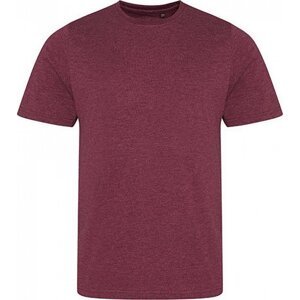 Moderní měkké směsové tričko Just Ts Barva: červená vínová melír, Velikost: 3XL JT001
