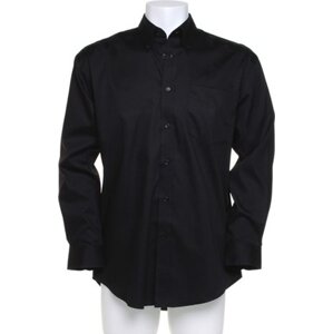 Kustom Kit Pánská korporátní oxford košile s kapsičkou a dlouhým rukávem 85% bavlna Barva: Černá, Velikost: S = 37cm obvod límce K105
