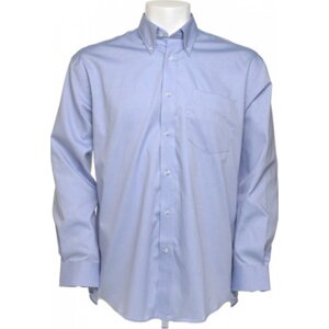 Kustom Kit Pánská korporátní oxford košile s kapsičkou a dlouhým rukávem 85% bavlna Barva: modrá světlá, Velikost: 4XL = 50,5cm obvod límce K105