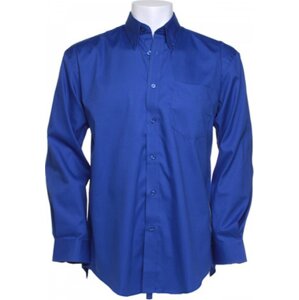 Kustom Kit Pánská korporátní oxford košile s kapsičkou a dlouhým rukávem 85% bavlna Barva: modrá královská, Velikost: 3XL = 49,5cm obvod límce K105