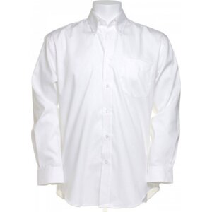 Kustom Kit Pánská korporátní oxford košile s kapsičkou a dlouhým rukávem 85% bavlna Barva: Bílá, Velikost: XS/S = 36cm obvod límce K105