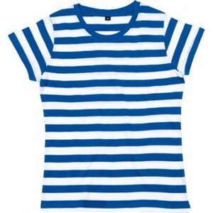 Dámské pruhované triko s krátkým rukávem Mantis Barva: modrá - bílá, Velikost: L P110S