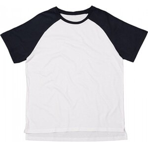 Pánské baseballové tričko s krátkými rukávy Superstar Mantis Barva: bílá - modrá námořní, Velikost: XL P178