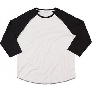 Mantis Pánské baseballové tričko Superstar s kontrastními 3/4 rukávy Barva: bílá - černá, Velikost: L P88