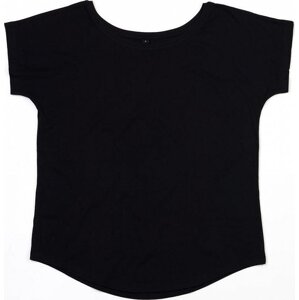 Dámské oversize tričko Mantis z organické bavlny s kulatými lemy Barva: Černá, Velikost: S