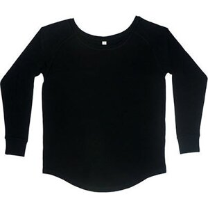 Mantis Volné tričko s dlouhým rukávem a širokým výstřihem Barva: Černá, Velikost: L P97
