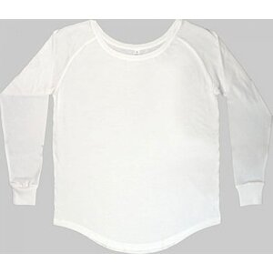 Mantis Volné tričko s dlouhým rukávem a širokým výstřihem Barva: Bílá, Velikost: L P97