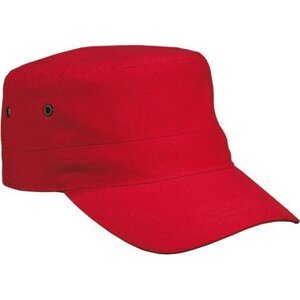 Vojenská čepice s kšiltem Myrtle beach Barva: Červená MB095