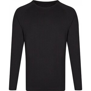 Módní unisex tričko s dlouhými kontrastními rukávy Miners Mate Barva: černé triko, Velikost: 3XL MY210