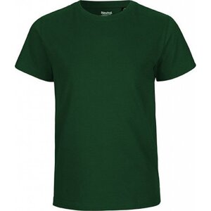 Neutral Dětské organické tričko s krátkým rukávem a výztužnou páskou za krkem Barva: Zelená lahvová, Velikost: 104/110 NE30001