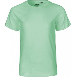 Neutral Dětské organické tričko s krátkým rukávem a výztužnou páskou za krkem Barva: Dusty Mint, Velikost: 104/110 NE30001