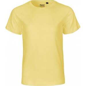 Neutral Dětské organické tričko s krátkým rukávem a výztužnou páskou za krkem Barva: Dusty Yellow, Velikost: 104/110 NE30001