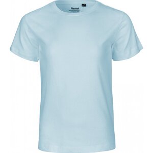Neutral Dětské organické tričko s krátkým rukávem a výztužnou páskou za krkem Barva: modrá světlá, Velikost: 104/110 NE30001