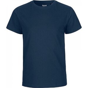 Neutral Dětské organické tričko s krátkým rukávem a výztužnou páskou za krkem Barva: modrá námořní, Velikost: 116/122 NE30001