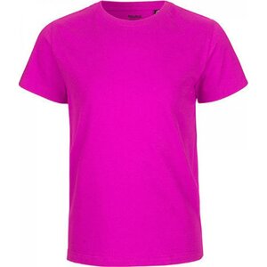 Neutral Dětské organické tričko s krátkým rukávem a výztužnou páskou za krkem Barva: Růžová, Velikost: 128/134 NE30001