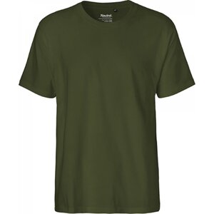 Rovné pánské triko Neutral z česané organické bavlny 185 g/m Barva: zelená vojenská, Velikost: M NE60001
