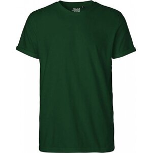 Neutral Moderní pánské organické tričko s ohnutými konci rukávů Barva: Zelená lahvová, Velikost: 3XL NE60012