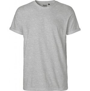 Neutral Moderní pánské organické tričko s ohnutými konci rukávů Barva: Šedá, Velikost: L NE60012