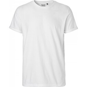 Neutral Moderní pánské organické tričko s ohnutými konci rukávů Barva: Bílá, Velikost: L NE60012