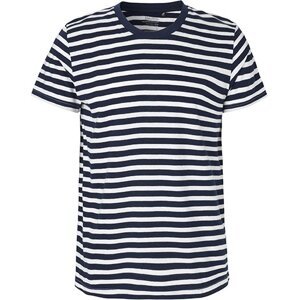 Neutral Pánské organické tričko v úzkém slim-fit střihu Barva: bílá - modrá námořní, Velikost: 3XL NE61001