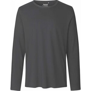 Neutral Moderní pánské organické triko s dlouhými rukávy Barva: šedá uhlová, Velikost: L NE61050