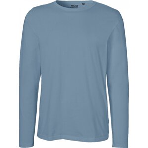Neutral Moderní pánské organické triko s dlouhými rukávy Barva: Dusty Indigo, Velikost: L NE61050