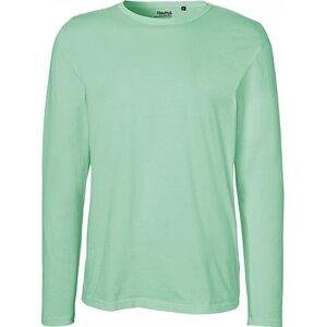Neutral Moderní pánské organické triko s dlouhými rukávy Barva: Dusty Mint, Velikost: M NE61050