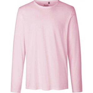 Neutral Moderní pánské organické triko s dlouhými rukávy Barva: růžová světlá, Velikost: 3XL NE61050