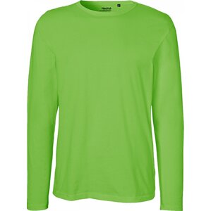 Neutral Moderní pánské organické triko s dlouhými rukávy Barva: Limetková zelená, Velikost: 3XL NE61050