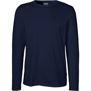 Neutral Moderní pánské organické triko s dlouhými rukávy Barva: modrá námořní, Velikost: XS NE61050