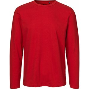 Neutral Moderní pánské organické triko s dlouhými rukávy Barva: Červená, Velikost: M NE61050