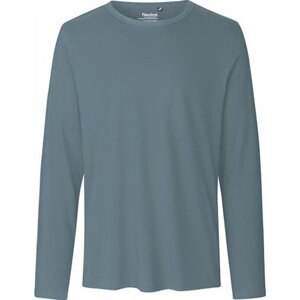 Neutral Moderní pánské organické triko s dlouhými rukávy Barva: Teal, Velikost: 3XL NE61050
