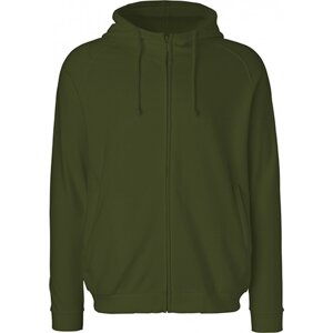 Neutral mikina na zip s kapucí a zvýšeným límcem Barva: zelená vojenská, Velikost: 3XL NE63401