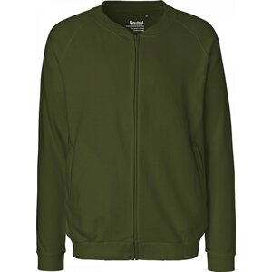 Neutral Pánská bunda klasického střihu se zipem a kapsami Barva: zelená vojenská, Velikost: 3XL NE73501