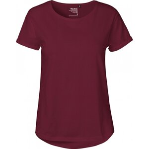 Neutral Dámské organické tričko s ohnutými rukávky a kulatým lemem Barva: Červená vínová, Velikost: L NE80012