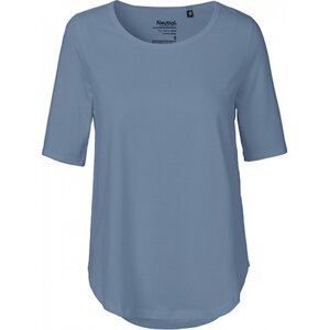Dámské organické tričko Neutral s polovičními rukávy a kulatým lemem Barva: Dusty Indigo, Velikost: L NE81004